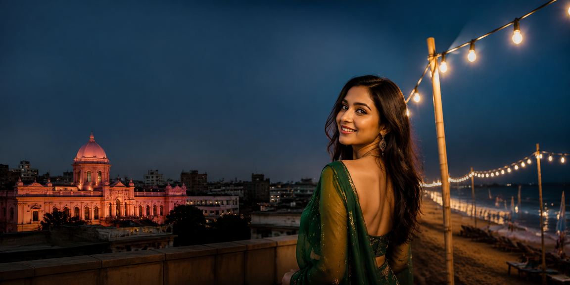 ঢাকার সৈকতে ফুটবল বেটিং উপভোগ করছেন একজন